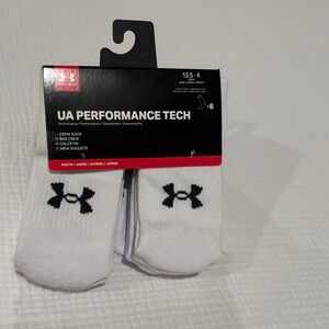 Under Armour Performance Tech White Crew Socks